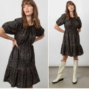 Rails Dress -- Black/Brown Print, Size S | NWT